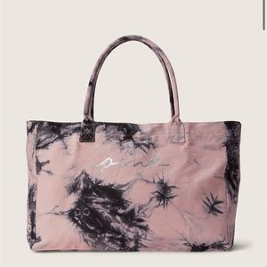 Vs PINK Canvas Tie dye tote